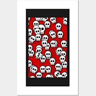 Skulls Red Posters and Art